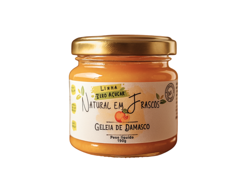Geleia Damasco zero açúcar