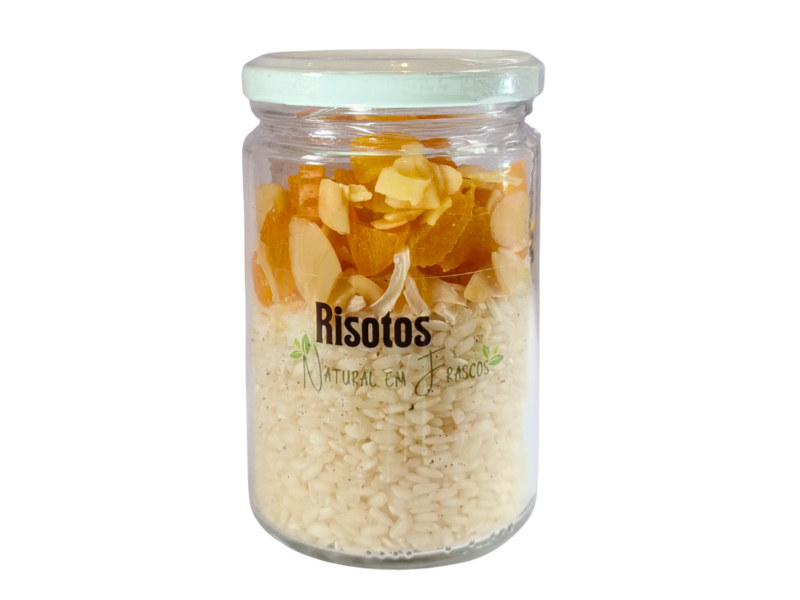 Risoto Damasco com amêndoas